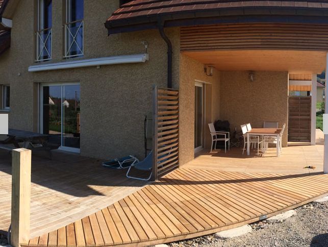 Lames de terrasses - scierie-bulle - en mélèze ou en acacia._1