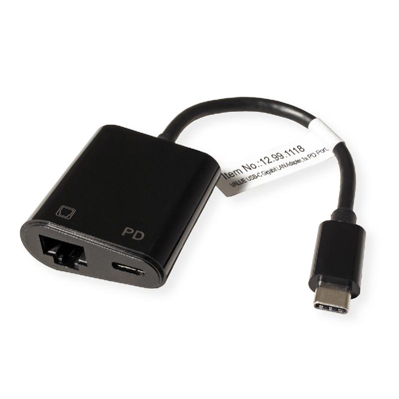 VALUE Convertisseur USB 3.2 Gen 2 type C - Gigabit Ethernet, + 1x PD, 100W_1