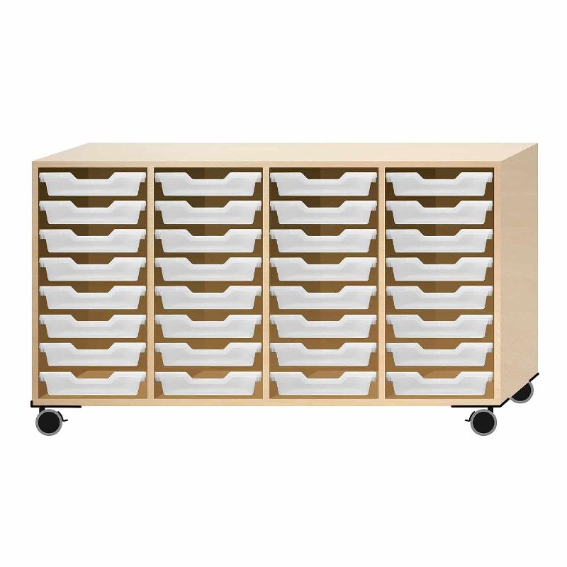 Armoire Mobile à Tiroirs ,  solide avec roulettes pivotantes et protections d'angle - EWH.32_1
