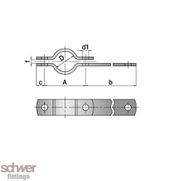 Colliers de fixation - Schwer Fittings - RS-C-D selon DIN 3567 Form D avec vis et écrous inclus_1