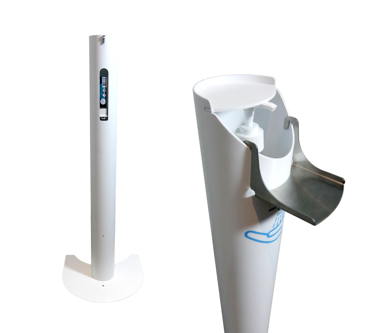 Jano - borne avec pédale mécanique - Elecom - 97,9 cm - pour 1 bouteille de gel hydroalcoolique_1