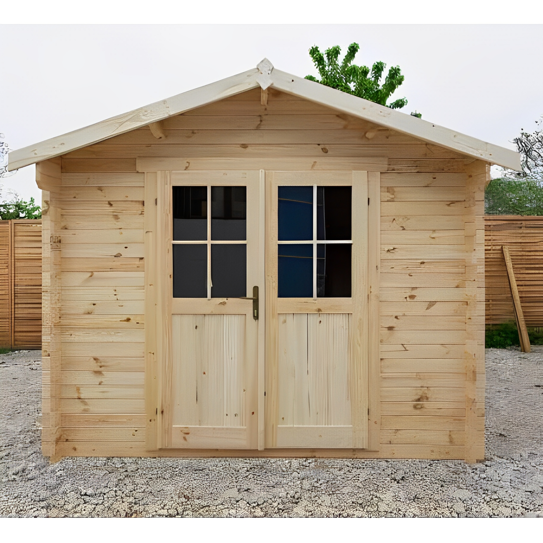 Abri de jardin 9m² avec madriers de 28mm d'épaisseur