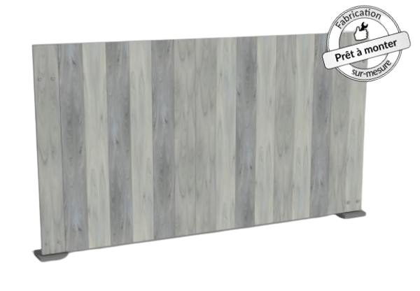 Clôture PVC brise-vue très élégant - HISTOGRAMME - Gamme Tendance - Coupe droite ou irrégulière - Blanc ou gris cérusé_1
