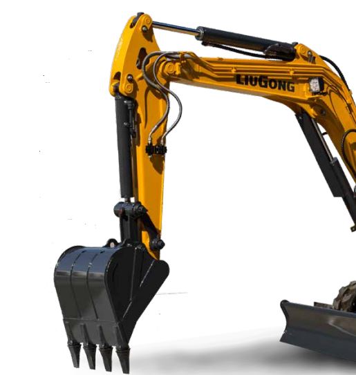 Mini-pelle - excavatrice avec débattement arrière nul - avec une flèche et un balancier plus robustes - Liugong 9035 E ZTS_1