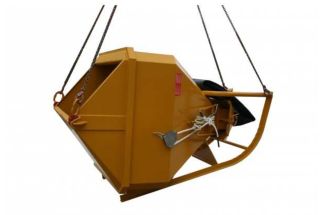 Benne à béton couchée - avec ou sans palonnier - vidage central - 1000L ou 2000L_1