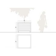 Boston 130405 - Jardinière Komserwis - Hauteur 87 cm - Bois résineux ou exotique - Acier inoxydable ou verni - Conteneur polymère_1