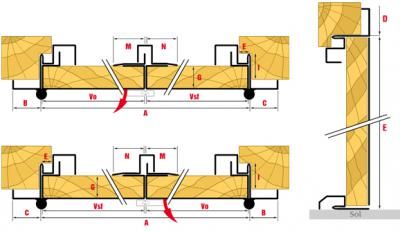 Consonance 2 vantaux - portes blindées de locaux professionnels - blindages de france - 4 paumelles soudées de 140 mm à billes par vantail_1