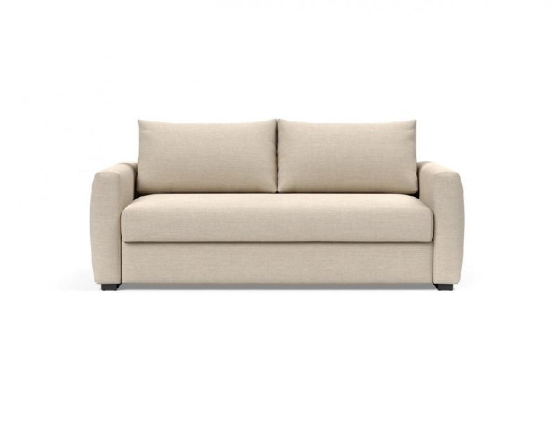 Canapé convertible design COSIAL avec accoudoirs - Innovation Living - tissu Phobos Latte - couchage 160x202 cm_1