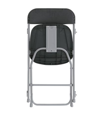 Lucy - chaise pliante en plastique attachable - Vif Furniture - gris/gris - pour extérieur et collectivité_1