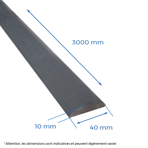 Main courante demi-rond 40 x 10mm - L.3000mm_1