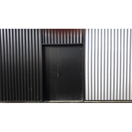 Porte de service industrielle - 1 ou 2 vantaux - Simple ou double peau - PV thermique et acoustique 39dB_1