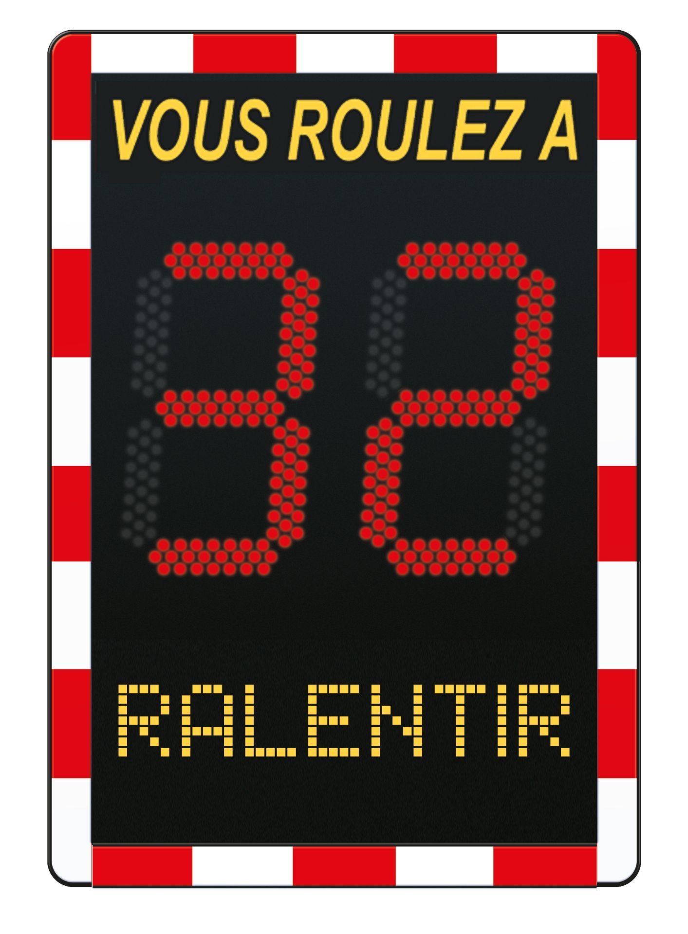 Radar pédagogique Viasis Lite Texte 230V - 3 couleurs d'affichage, 2 textes, écran LED haute visibilité_1