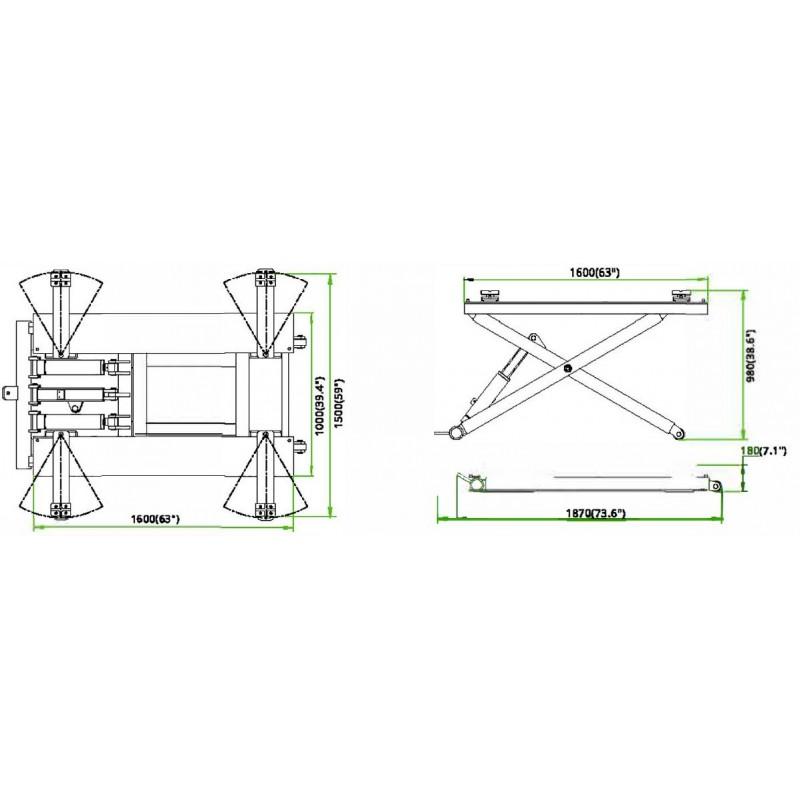 Pont élévateur mobile simple ciseaux 3 tonnes_1