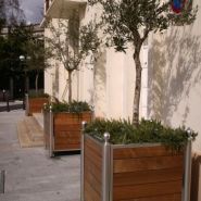 Harmattan - Jardinières classiques en inox ou bois et inox - Hauteur 1000 mm_1