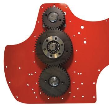 Hvg 350 à 450 - fraises et herses rotatives Vigolo - largeur 3500 à 4500 mm - transmission par engrenages, 6 lames courbes par flasque_1