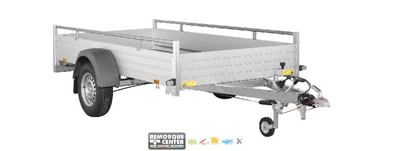Remorque freinée aluminium - MCALU - FW150 - 1 essieu - PTAC : 1500 Kg - 305 x 153 cm - Reference MCALU PRO FW150 - Marque Saris_1