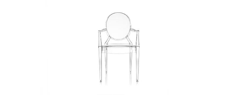 Chaise empilable Louis Ghost - Kartell - design Philippe Starck - style Louis XV en polycarbonate_1
