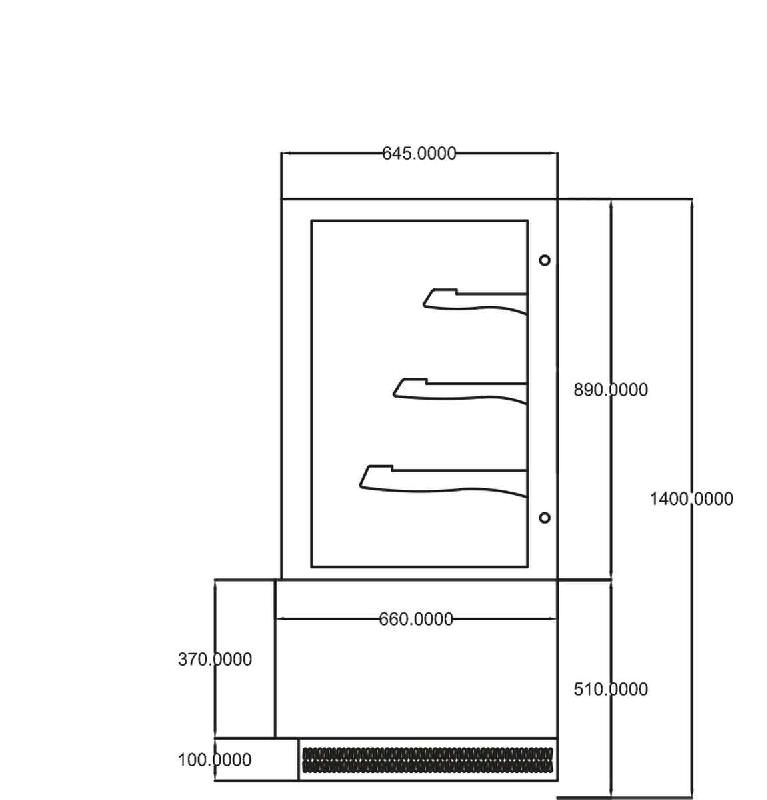 Vitrine pâtissière - L 900 mm_1