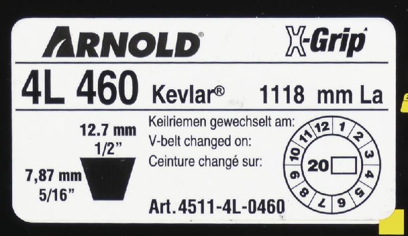 Courroie trapézoïdale X-Grip V - Type 4L460_1