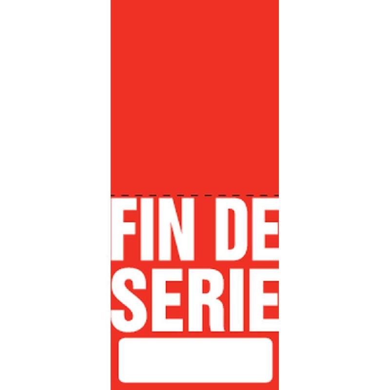 Étiquette chevalet Fin de série Tradition rouge 52x119mm - par 500 - Papier - Zone de prix remisé_1