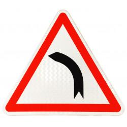 Panneau de danger A1B - Virage à gauche dangereux - ultra-résistant WP Signalisation_1