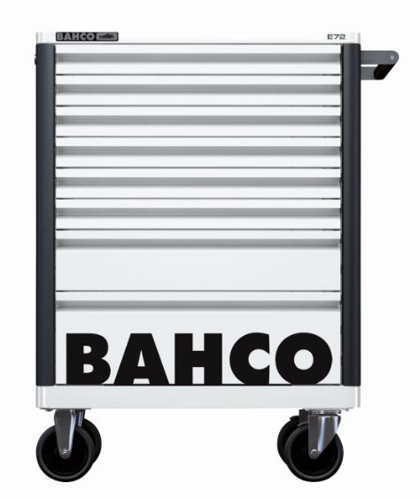 Servante d'atelier Storage HUB E72 - 66 cm avec 8 tiroirs, châssis robuste, système de fermeture à clé ronde - 693 mm x 510 mm x 955 mm - 1472K8WHITE_1