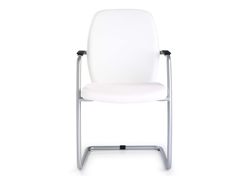 Siège de réunion Nest - Assise en mousse polyuréthane 40kg/m3 - Piètement acier gris ou chromé_1