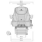 Siège de tracteur - grammer ag - course de la suspension : 120 mm - 53096_1