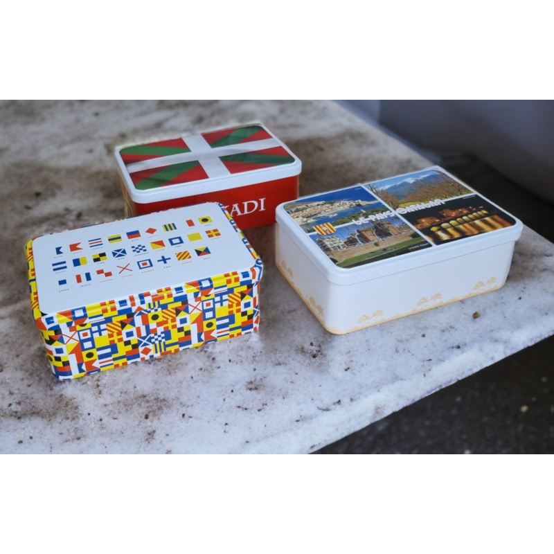 Boîte décorée en acier étamé JUNIOR 195 x 130 x 72 mm - 