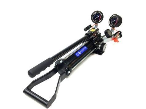 HP350DMINEX, Pompe à main hydraulique, biporte, à deux vitesses, fermée hermétiquement avec manomètre et adaptateur, 300 cm3 d'huile utile, Certifié ATEX_1