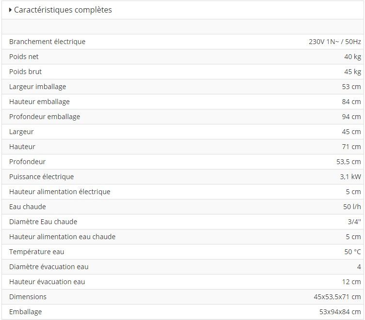 Kn40 - Lave-verre Angelo Po - 30 paniers/heure - Acier inox AISI304 - Poids brut 45 kg_1