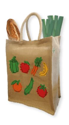 Sac écologique réutilisable - jute naturel 260gsm - pour shopping et marché_1