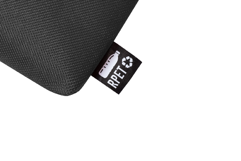 Trousse de toilette zippée - polyester 600D RPET - couleur noire - 30g_1