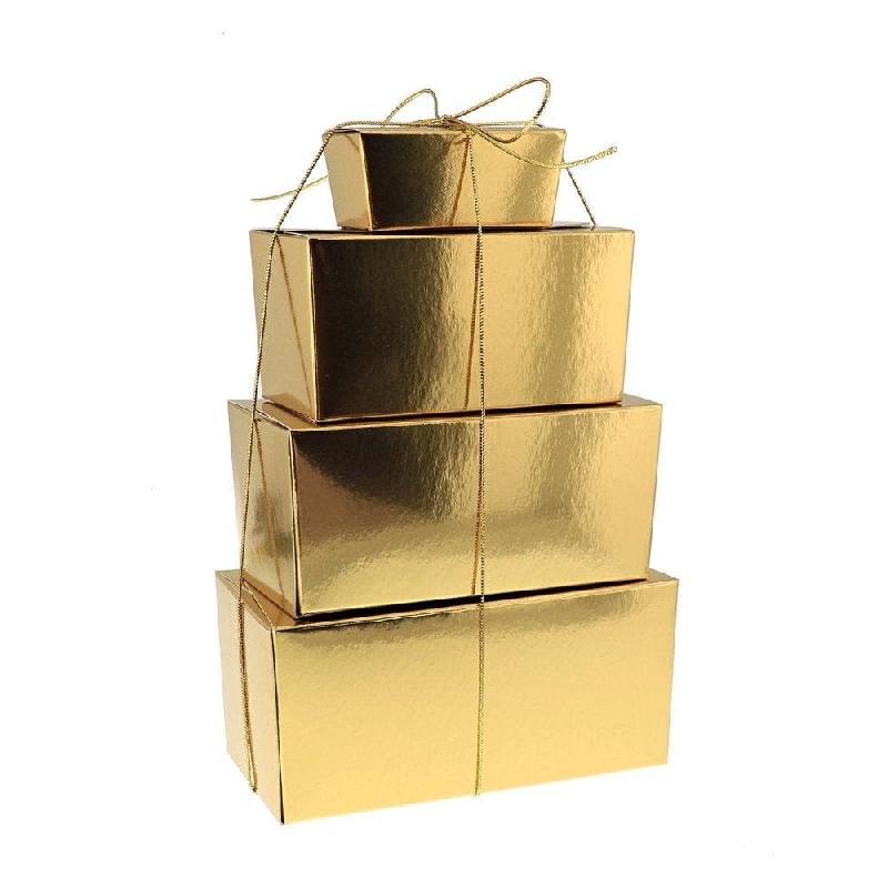 Mini ballotin en carton - or intérieur blanc 40g - 6,8x3,6x3,4cm - par 50_1