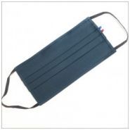 Masque lavable 3 plis bleu vert - tissu 100% coton - VDM - barrette nasale incluse - 4 épaisseurs_1