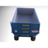 Remorque en acier 3 mm pour transport de fumier agricole