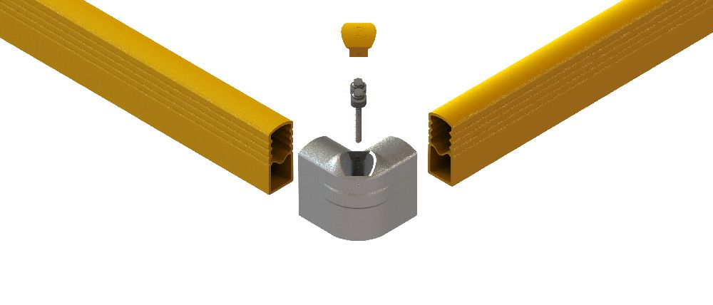 Barrière anti-choc absorbant l'énergie des impacts