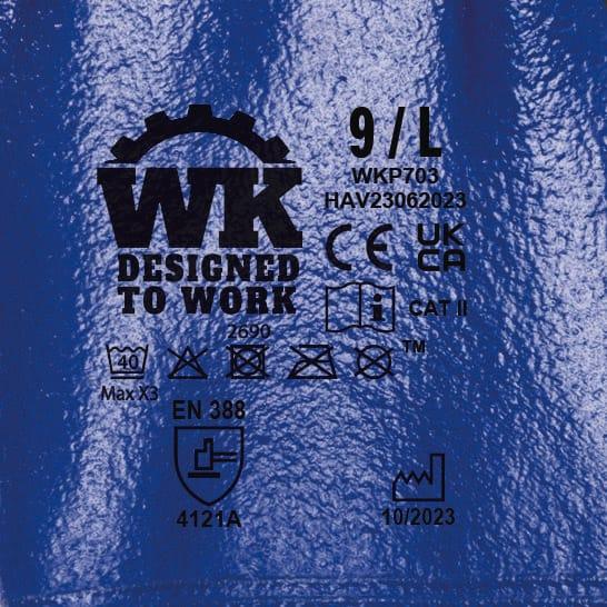 Gants de manutention en milieux humides - WKP703 - Normés EN ISO 21420, EN388 4342D - Enduction nitrile - Multi-tailles_1