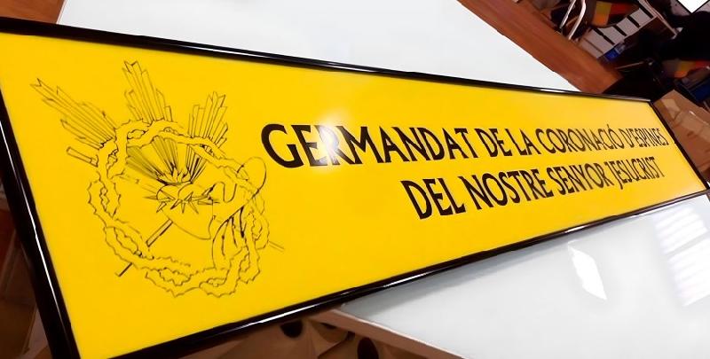 Panneau d'enseigne sans lumière encadré - aluminium laqué - impression directe_1