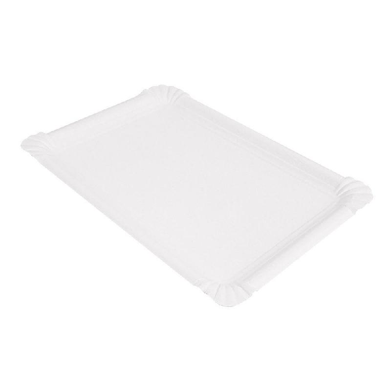 Plateau rectangulaire carton blanc 25x17,5cm - par 250_1