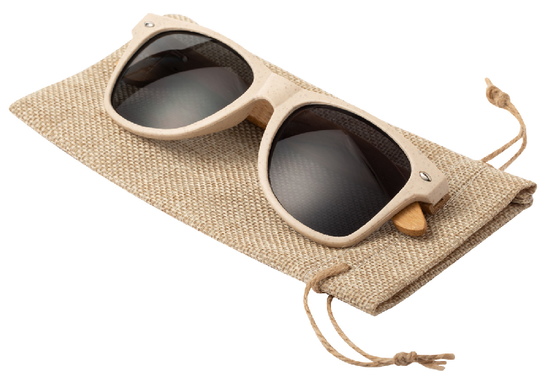Étui lunettes - cordon en polyester naturel - 9g - couleur beige_1