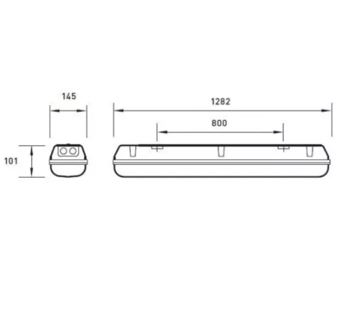 Luminaire ATEX 40W - 4400 Lumens - 120 cm - APEX - Montage mural ou plafonnier - IP66 IK08 _1