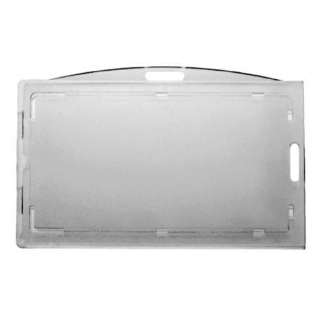 Porte-badge rigide sécurisé avec clé d'ouverture - Modèle combiné horizontal et vertical - Polycarbonate dépoli/cristal - 1 ou 2 cartes_1