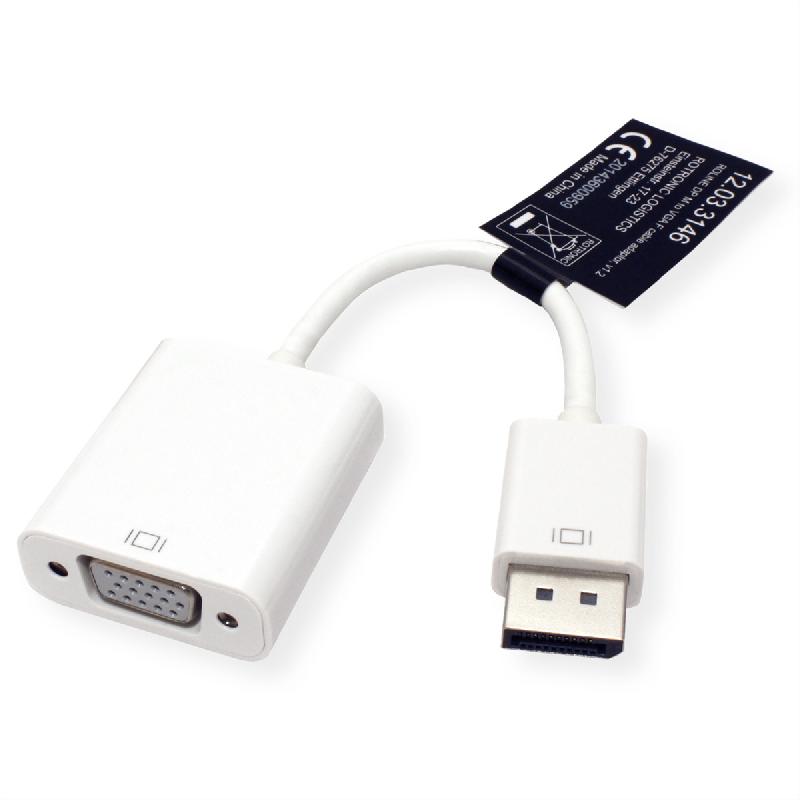 Roline adaptateur displayport-vga, v1.2, dp m - vga f_1