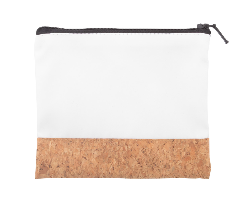 Trousse de toilette zippée sur mesure - Polyester et liège naturel - Impression sublimation_1