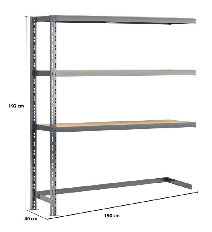Extension étagère charge lourde Modulö - L. 150 cm - pour rangements volumineux_1