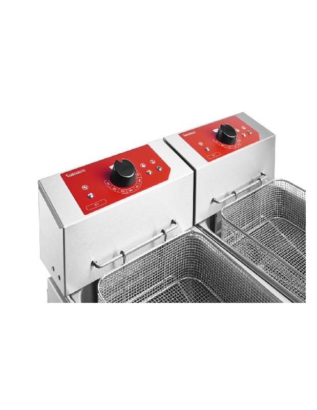 Friteuse VALENTINE électrique 2x7 Litres à poser avec vidange - 20 à 30 kg/heure - Acier inoxydable_1