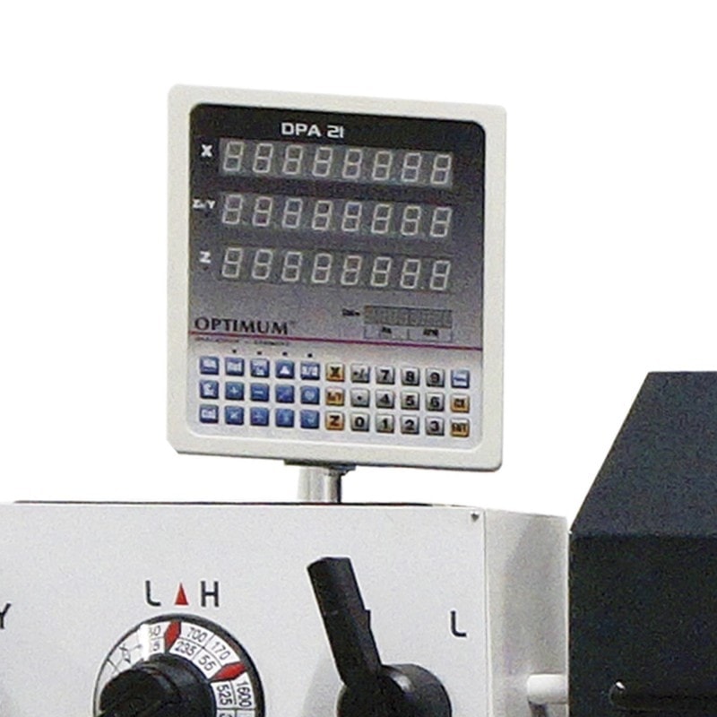 Tour à métaux Optimum TH 5615D - 3462160SET - robuste et précis avec tourelle à changement rapide et visu 3 axes DPA 21_1