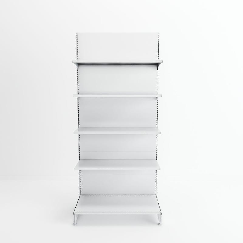 Elément de départ Gondole M25 H223xL100cm base+4 tablettes_1