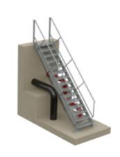 Escalier technique en acier galvanisé - Conforme EN 1090 et NF E 85 015 - Livré sous 72h_1